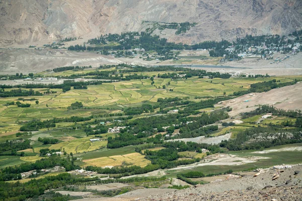 View to Ishkashim city from mountain in Afghanistan