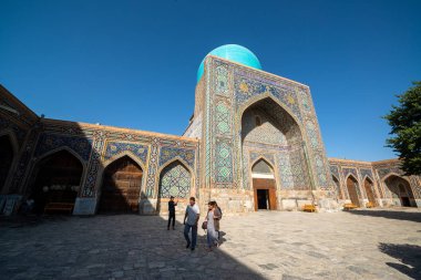 Samarkand, Uzbekistan, Circa September 2019 : Registan square on a sunny day