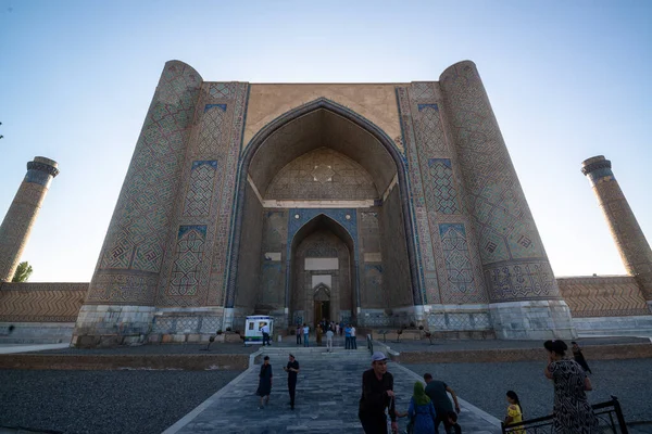 Samarkand Uzbekistan Circa September 2019 Entrance Bibi Khanym Mosque Samarkand — стокове фото