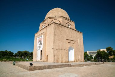 Samarkand, Uzbekistan, circa september 2019: Gur Emir mausoleum of the asian famous historical personality Tamerlane or Amir Timur in Samarkand, Uzbekistan