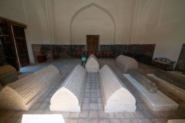 Samarkand, Uzbekistan, circa september 2019: Tombs in Gur Emir mausoleum of the asian famous historical personality Tamerlane or Amir Timur in Samarkand, Uzbekistan clipart