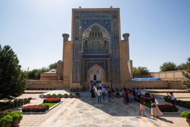 Samarkand, Uzbekistan, circa september 2019: Gur Emir mausoleum of the asian famous historical personality Tamerlane or Amir Timur in Samarkand, Uzbekistan