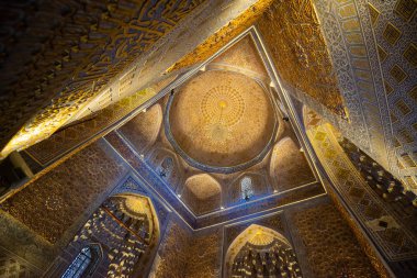Samarkand, Uzbekistan, circa september 2019: Interior of Gur Emir mausoleum of the asian famous historical personality Tamerlane or Amir Timur in Samarkand, Uzbekistan