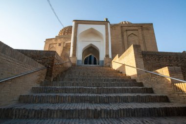 Samarkand, Uzbekistan, circa september 2019: Historical necropolis and mausoleums of Shakhi Zinda, Samarkand, Uzbekistan.