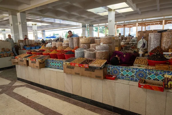 Samarkand Usbekistan September 2019 Siab Bazaar Siyob Bozori Ein Großer — Stockfoto