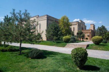 Tashkent, Uzbekistan - circa september 2019: The architectural complex Khazrati Imam, the top Tashkent historic Islamic site consisting of multiple mosques and memorials