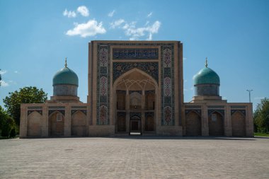 Tashkent, Uzbekistan - circa september 2019: The architectural complex Khazrati Imam, the top Tashkent historic Islamic site consisting of multiple mosques and memorials