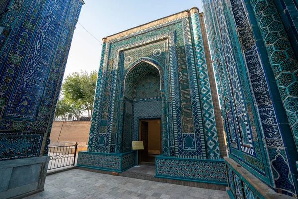 Samarcanda Uzbekistán Alrededor Septiembre 2019 Necrópolis Histórica Mausoleos Shakhi Zinda —  Fotos de Stock