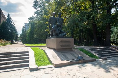 Almaty, Kazakhstan - circa september 2019: World War II Monument in the Panfilov Park in Almaty