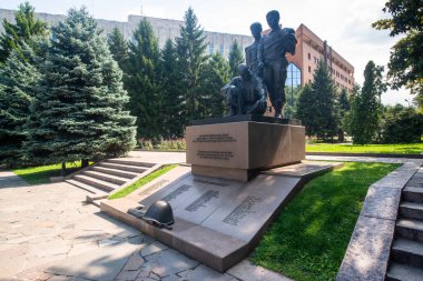 Almaty, Kazakhstan - circa september 2019: World War II Monument in the Panfilov Park in Almaty