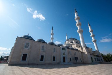 Bishkek, Kyrgyzstan - circa september 2019: New Central Mosque of Imam Sarakhsi in Bishkek, Kyrgyzstan
