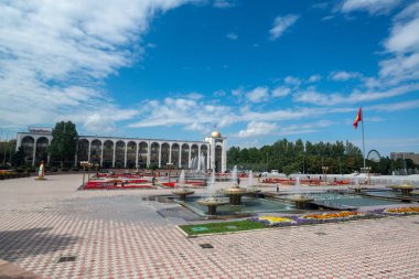 Bişkek, Kırgızistan, Ağustos 2019: Bişkek, Kırgızistan 'da Ala Too Meydanı