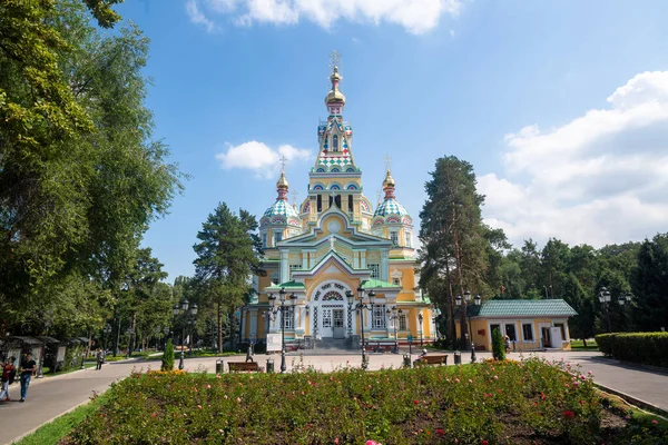 Almaty Kazakhstan Circa September 2019 Ascension Cathedral Zenkov Cathedral Panfilov — Stockfoto