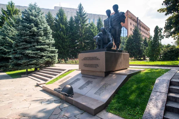 Almaty Cazaquistão Cerca Setembro 2019 Monumento Segunda Guerra Mundial Parque — Fotografia de Stock