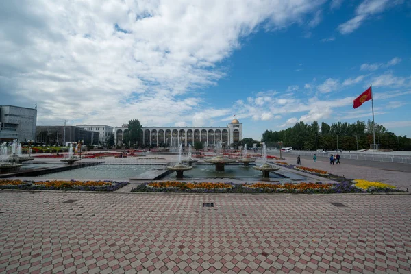 Bishkek Kirghizistan Circa Agosto 2019 Ala Too Square Bishkek Kirghizistan — Foto Stock