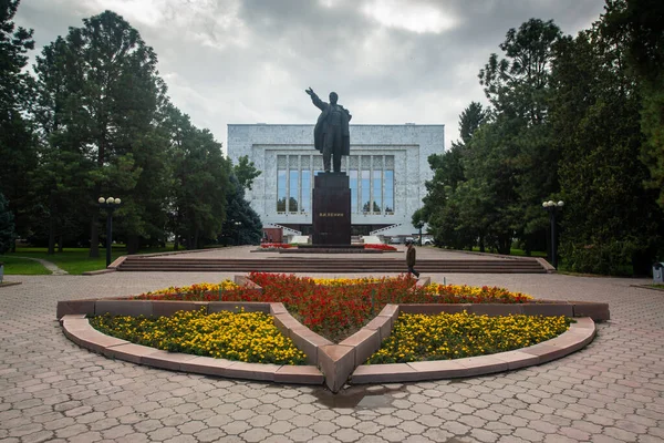 Bishkek Kirghizistan Circa Settembre 2019 Statua Vladimir Ilyich Lenin Bishkek — Foto Stock