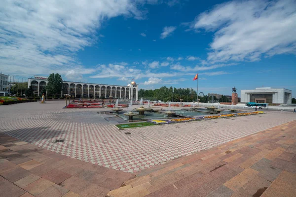 Bishkek Kyrgyzstan August 2019 Ala Too Square Bishkek Kyrgyzstan — Stockfoto