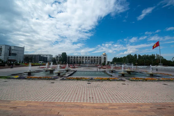 Bishkek Kyrgyzstan August 2019 Ala Too Square Bishkek Kyrgyzstan — Stockfoto