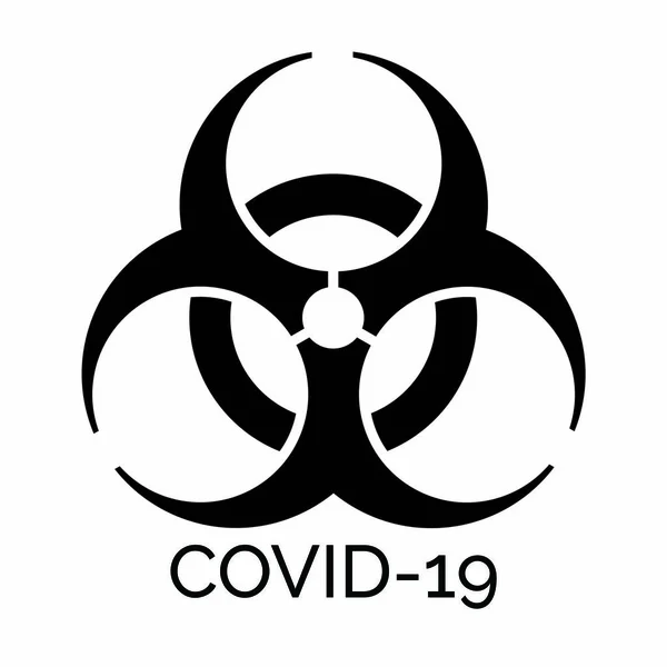 Coronavirus Covid Warnsymbol Für Biohazard — Stockvektor