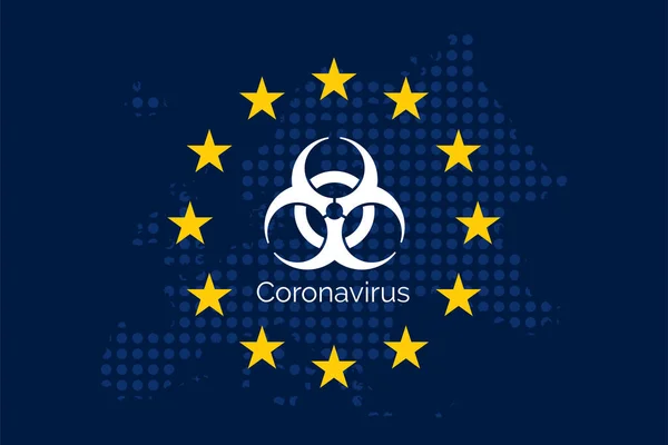 Coronavirus Konzept Der Europäischen Union — Stockvektor