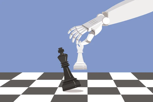 ロボット再生チェスとチェックメイト — ストックベクタ