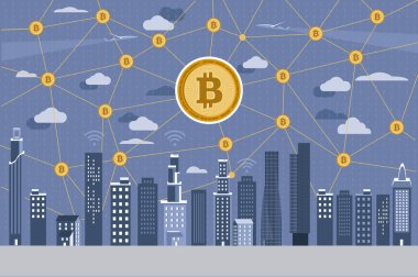 Modern şehir ve Bitcoin ağ