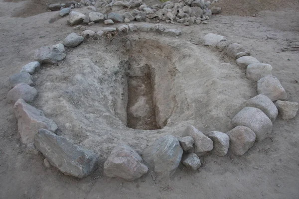 Detail Vykopávek Archeologickém Nalezišti — Stock fotografie