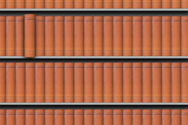 Boeken Planken Driedimensionaal Effect Met Één Gekozen Boek Dat Uitsteekt — Stockfoto