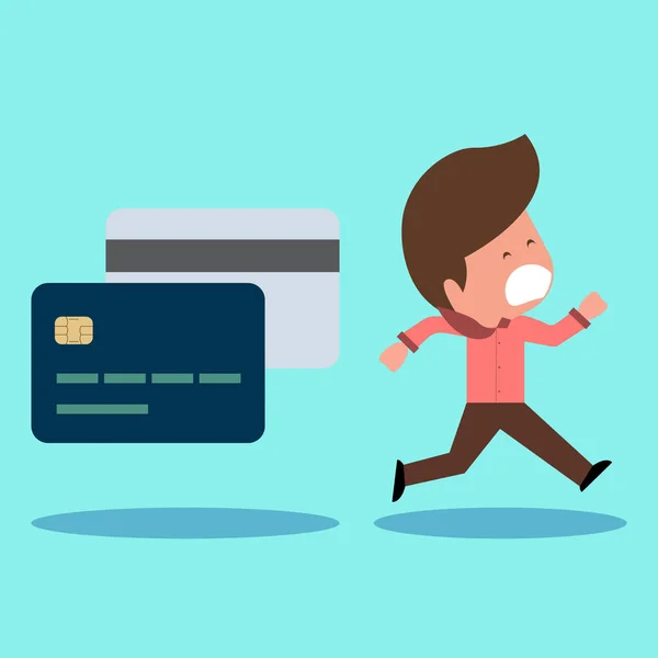 kredi kartı uzak çalışan iş adamı