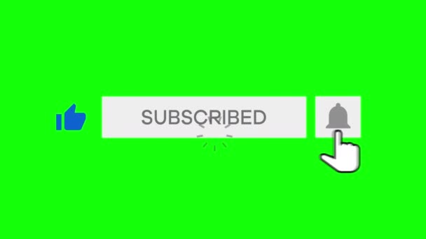 Subscribe Notification Call Action Animating Social Media Youtube Videos — Stock Video