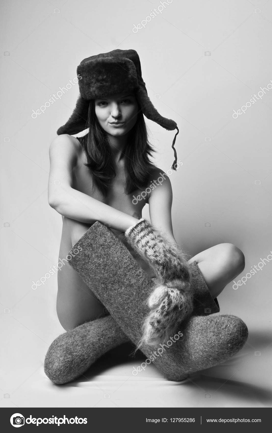 Hot girls wearing boots-naked photo