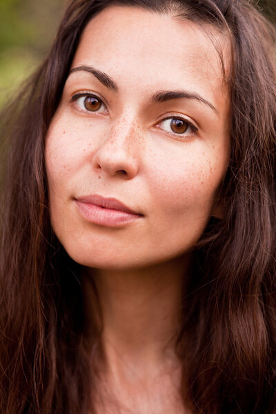 Portrait of a beautiful brunette