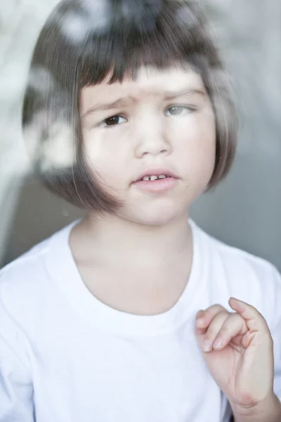 Girl waiting by the window — Stock Photo, Image