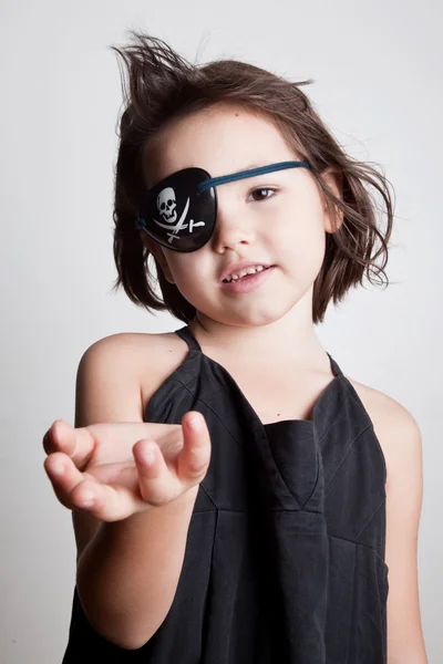 Malá dívka pirát — Stock fotografie
