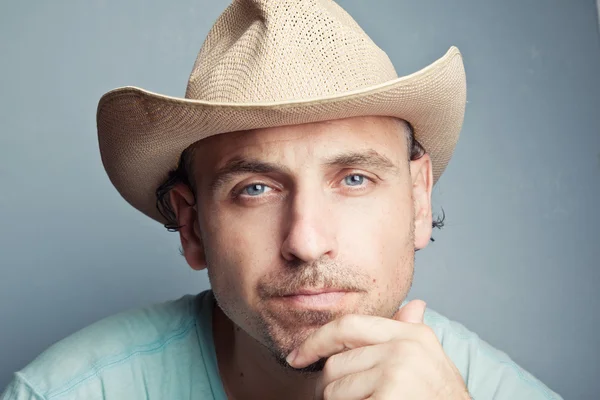 Man in a cowboy hat — Stock Photo, Image