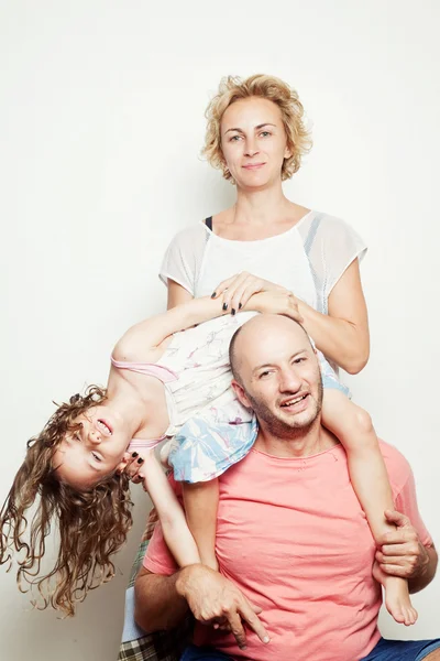 Ładny portret rodziny — Zdjęcie stockowe
