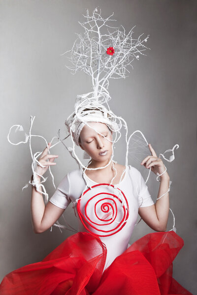 Woman in Ice and Fire suit