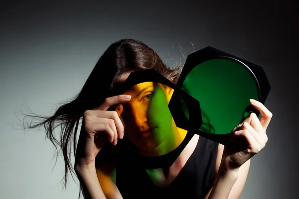 Retrato de mujer con filtro — Foto de Stock