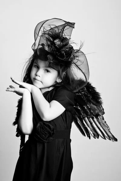 Piccolo angelo nero — Foto Stock