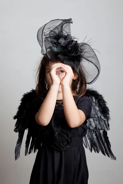 Pequeno anjo negro — Fotografia de Stock