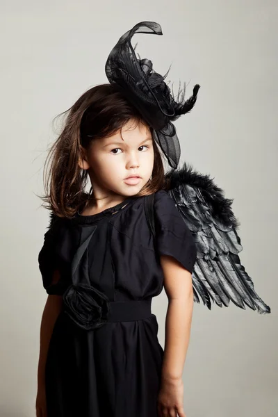 Kleine zwarte engel — Stockfoto