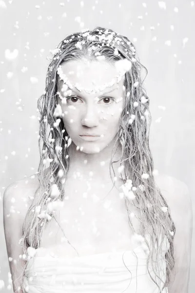 Portret van sneeuwkoningin — Stockfoto