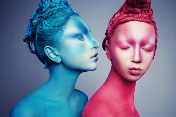 Hadas con arte facial creativo —  Fotos de Stock