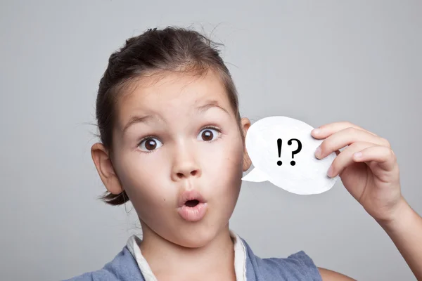 Child with a balloon thoughts — Stock Photo, Image