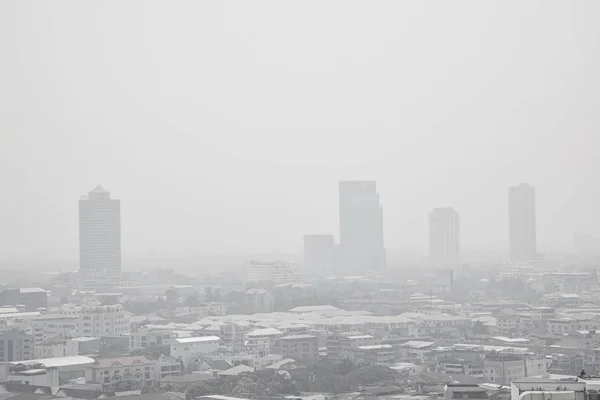 Bangkok Thailand February 2017 Bangkok Skyline Air Pollution — Stock Photo, Image