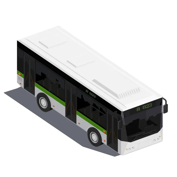 Διάνυσμα Ισομετρική Λευκό Λεωφορείο — Διανυσματικό Αρχείο