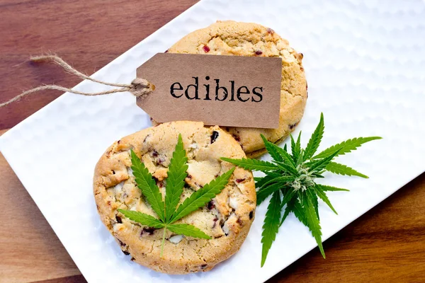 Marijuana - Cannabis - läkemedel ätbart - Cookies — Stockfoto