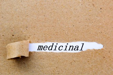 Tıbbi - yırtık kahverengi kağıt altında yazdırılan metin