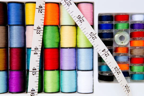 Sewing - Thread - Cotton Reels and Bobbins with tape measure - variety of colors