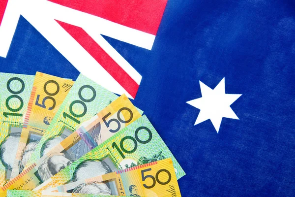 Australien - Geld und Flagge — Stockfoto